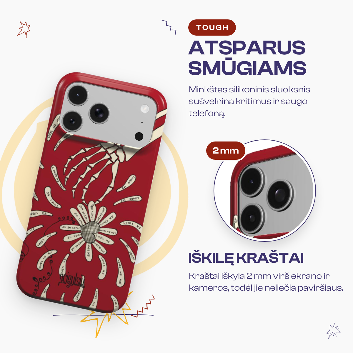 LOVES ME LOVES ME NOT - Tough Phone Case