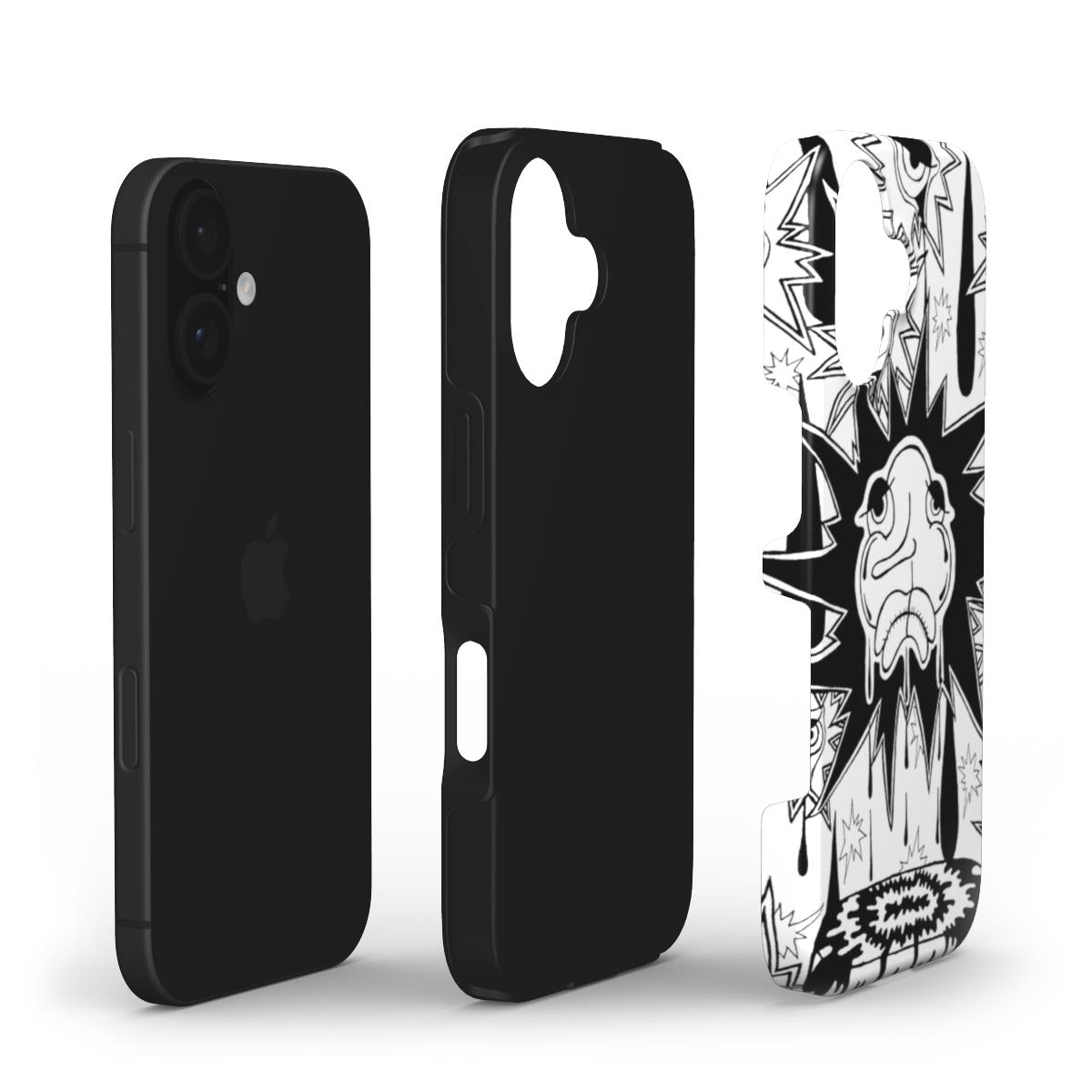 CROCODILE TEARS - Tough Phone Case black & white