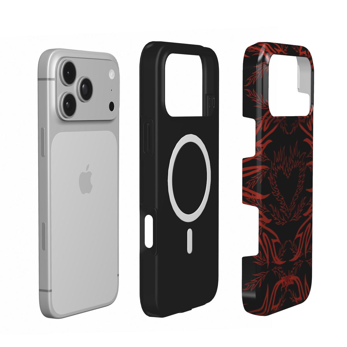 MORE - MagSafe Tough Phone Case black & red