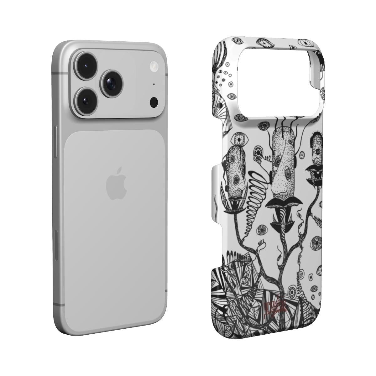 LOST HEADS - Snap Phone Case black & white