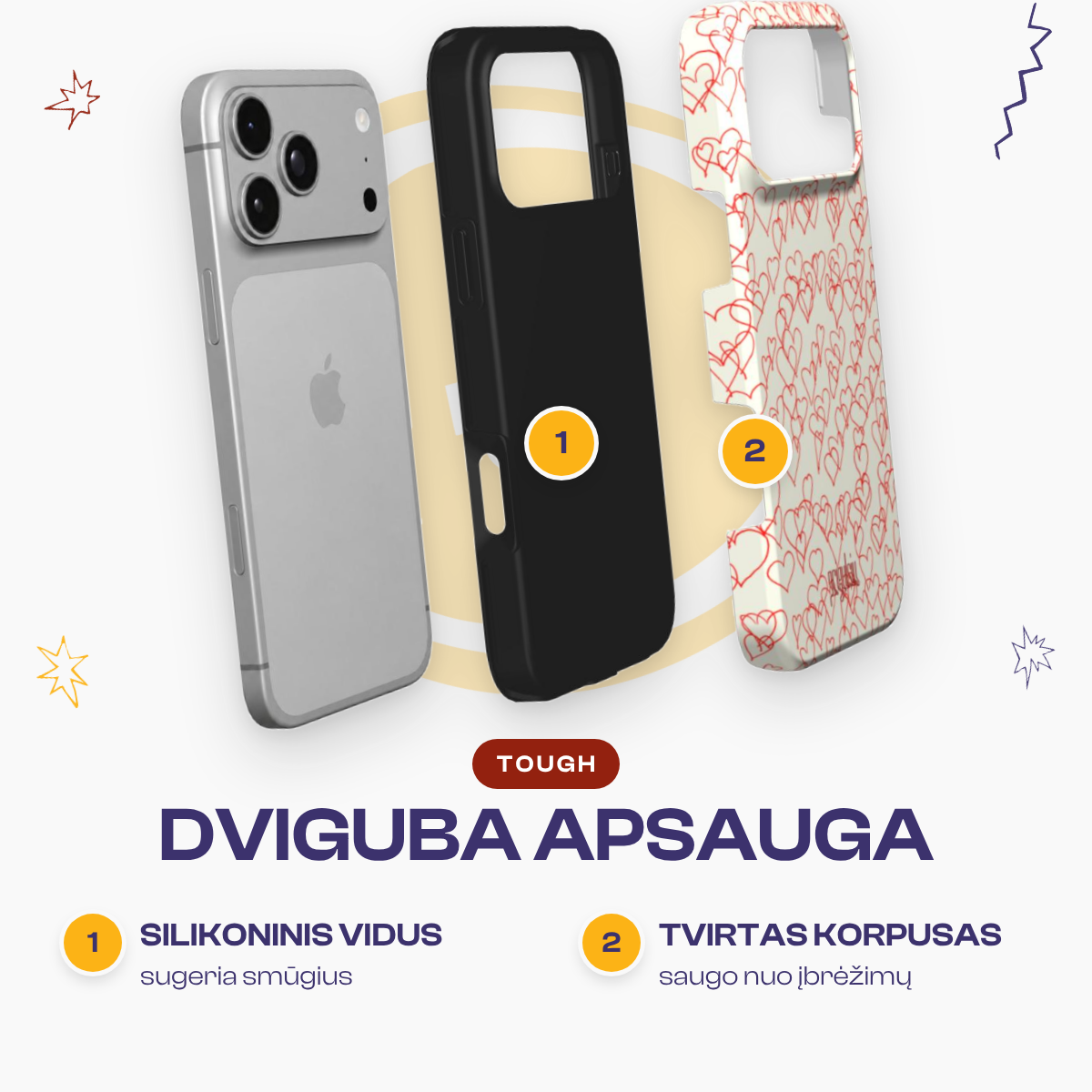V & M - Tough Phone Case