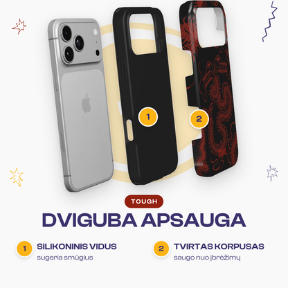 BUG FISH - Tough Phone Case black & red