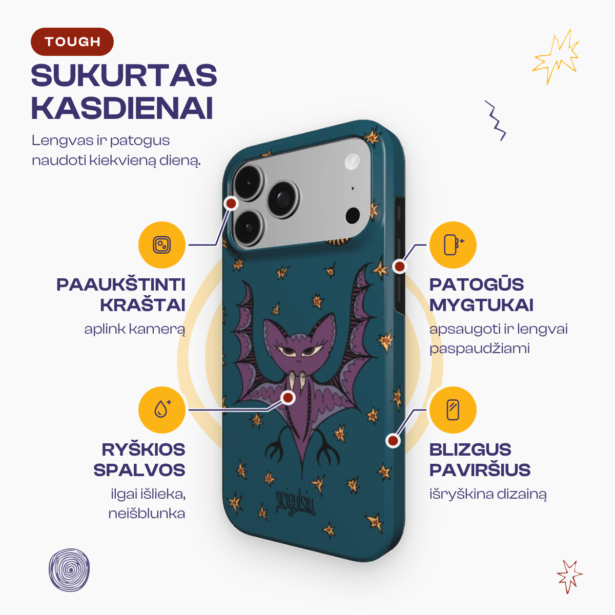 BAD BAT - Tough Phone Case