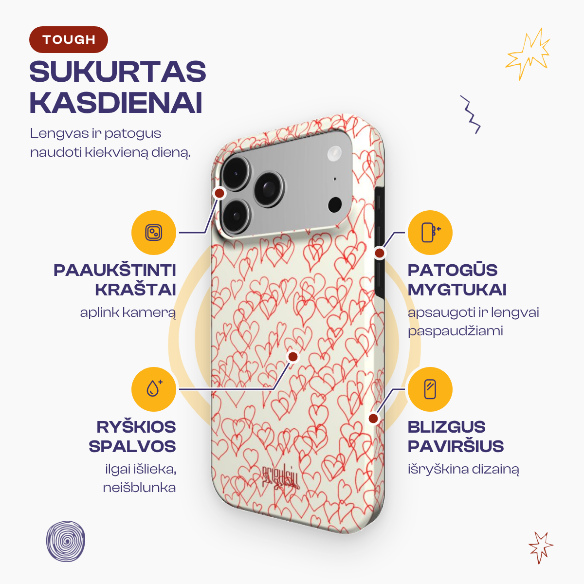 V & M - Tough Phone Case