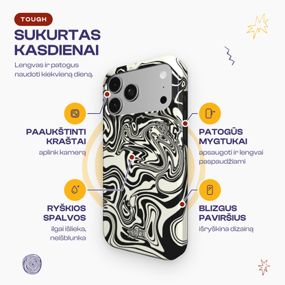 HYPNOSIS - Tough Phone Case black & white