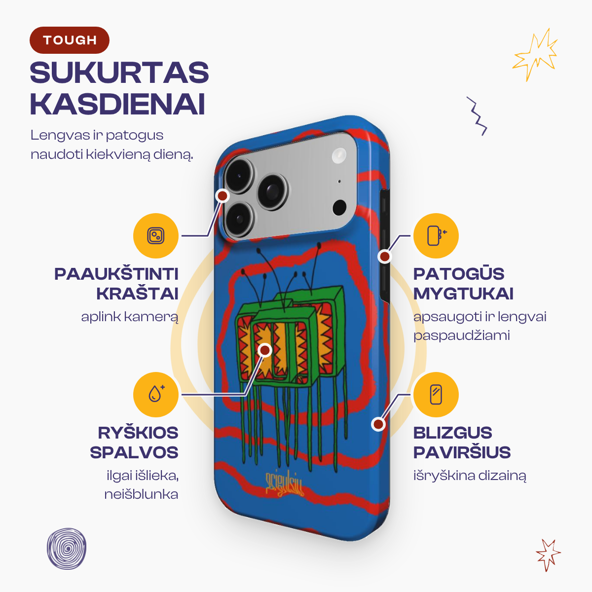 DON'T TOUCH MY TV - Tough Phone Case