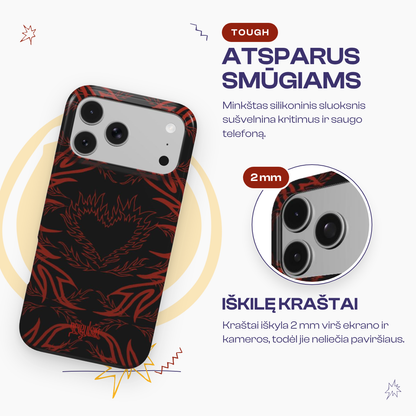MORE - Tough Phone Case black & red