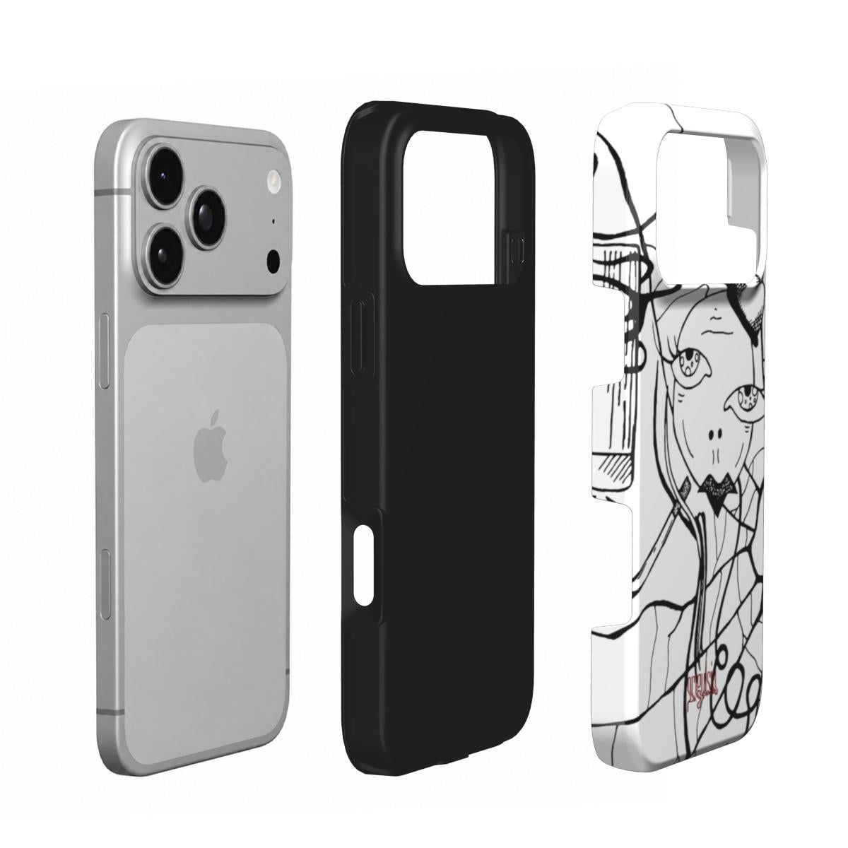 CIGS & CHICKS - Tough Phone Case black & white