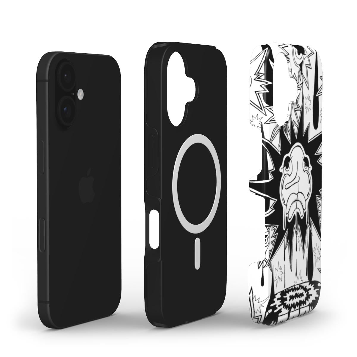 CROCODILE TEARS - MagSafe Tough Phone Case black & white