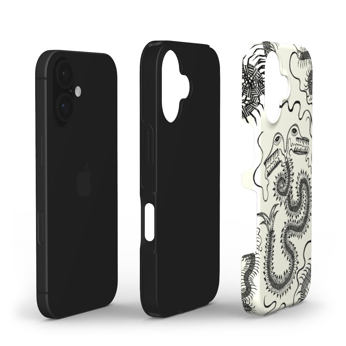 BUG FISH - Tough Phone Case black & white