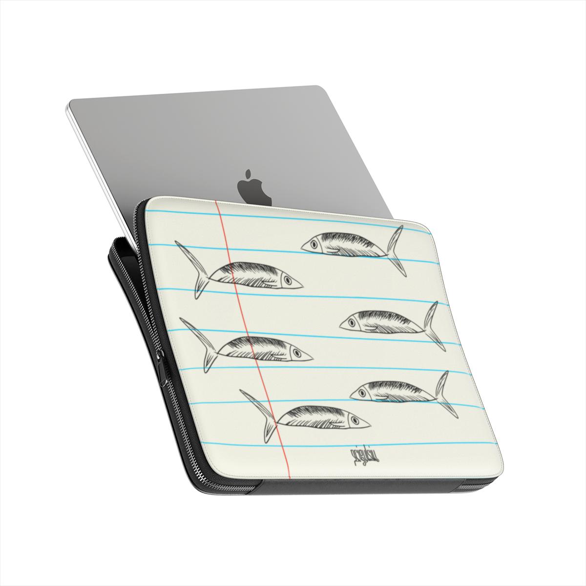 TAKE NOTES, SARDINE - Premium Laptop Sleeve