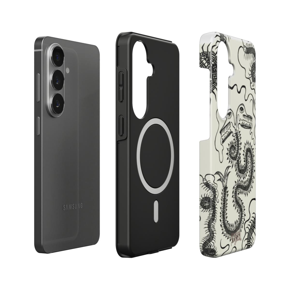 BUG FISH - Magnetic Tough Phone Case black & white black & white
