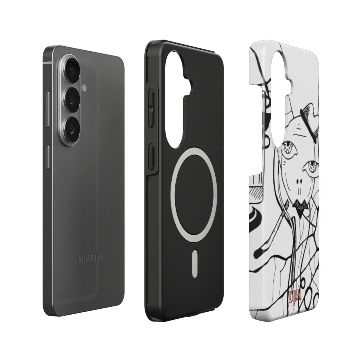 CIGS & CHICKS - Magnetic Tough Phone Case black & white