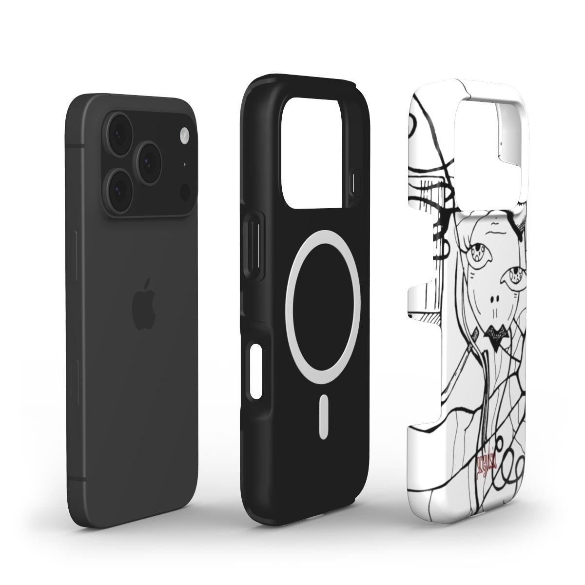 CIGS & CHICKS - MagSafe Tough Phone Case black & white