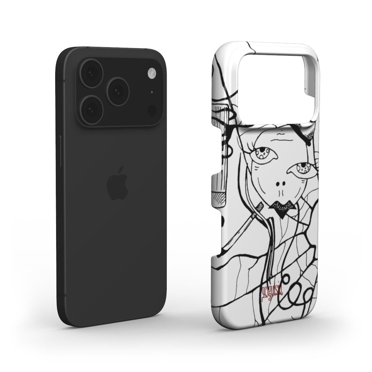 CIGS & CHICKS - Snap Phone Case black & white