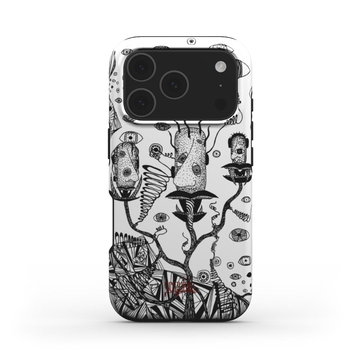 LOST HEADS - Tough Phone Case black & white