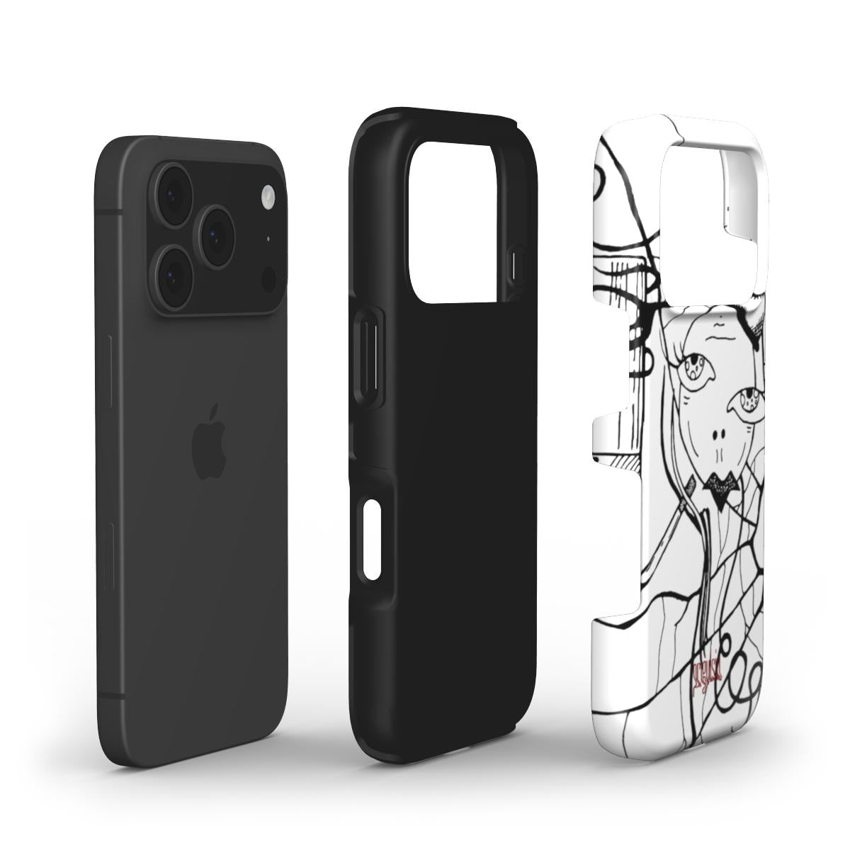 CIGS & CHICKS - Tough Phone Case black & white