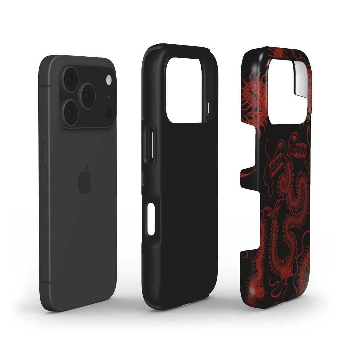 BUG FISH - Tough Phone Case black & red
