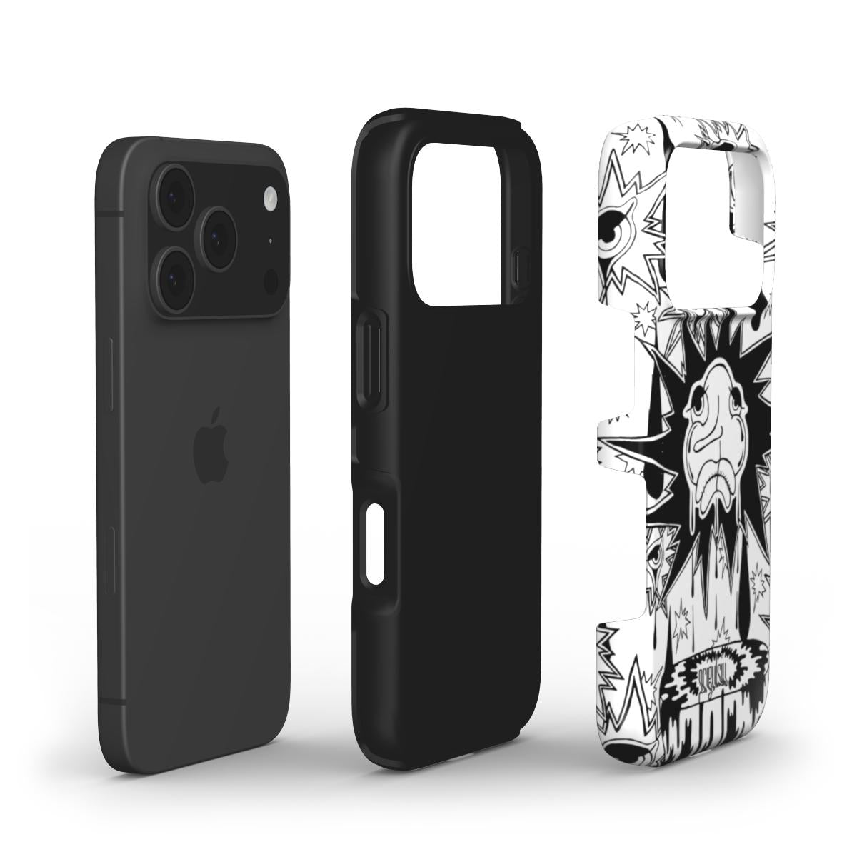 CROCODILE TEARS - Tough Phone Case black & white