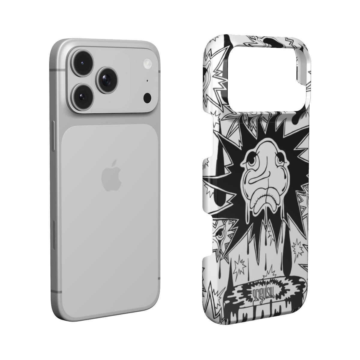 CROCODILE TEARS - Snap Phone Case black & white