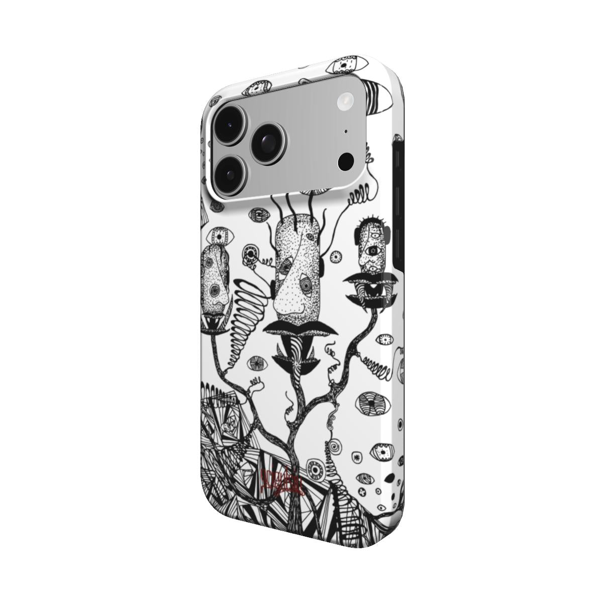 LOST HEADS - Tough Phone Case black & white
