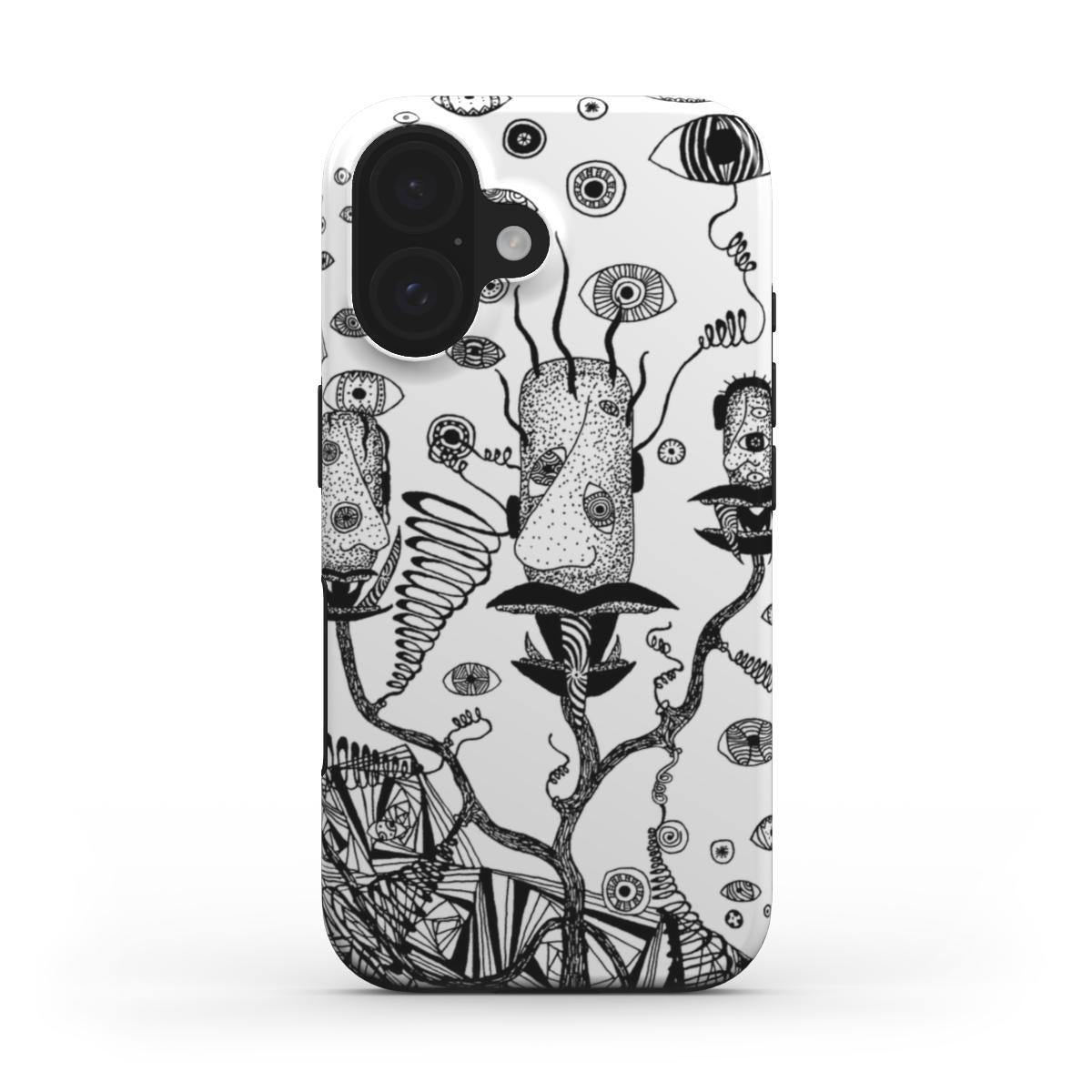 LOST HEADS - Tough Phone Case white and black