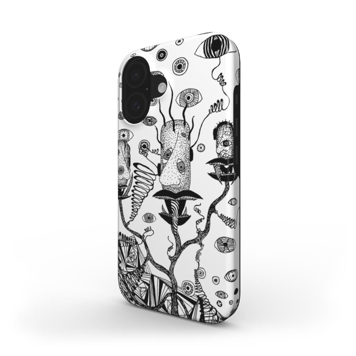 LOST HEADS - Tough Phone Case white and black